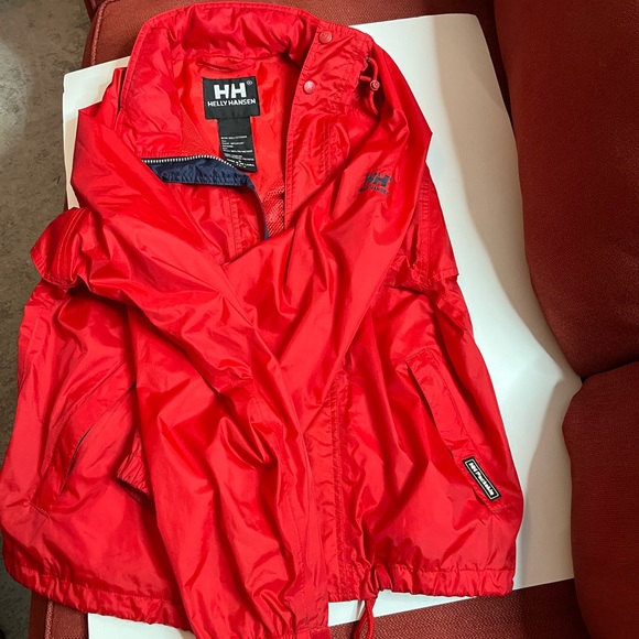 Helly Hansen Rain Jacket HellyTech Packable Hooded Red Women’s size Small - Picture 4 of 10